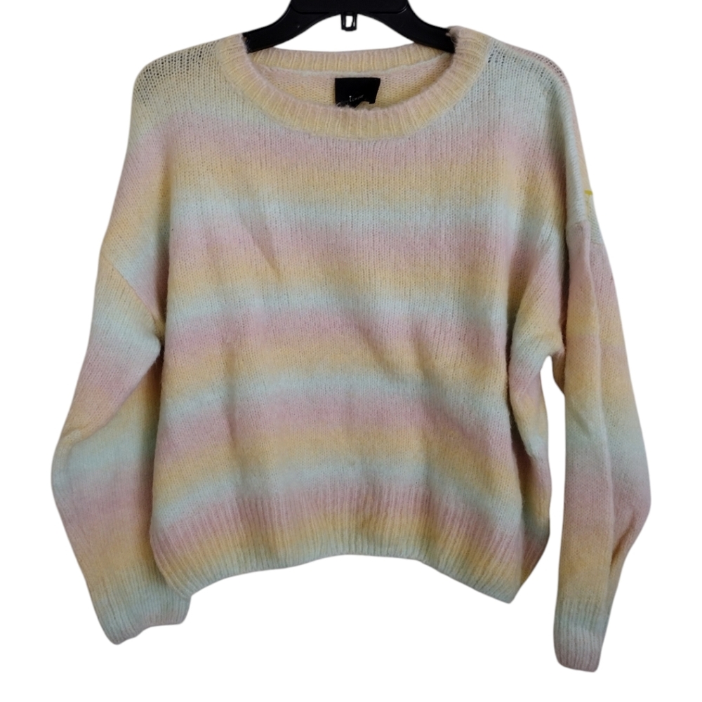 Lumiere pastel gradient ombre sweater size Small wool blend